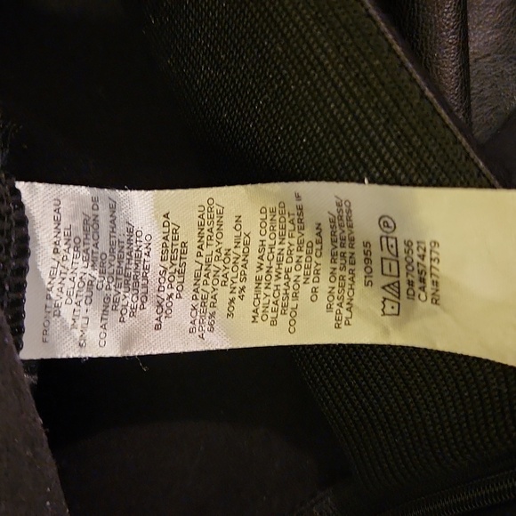 Ann Taylor Faux Leather leggings in black size 4 - Picture 5 of 10